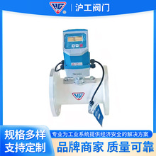 上海沪工超声波流量计 一体式高精度液体流量计法兰电子计量表
