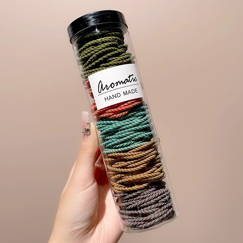 Otoño y invierno curry lindos osos anillo de cabello simple de alta calidad cuerda de cabello alta elástica no es fácil de romper no lastimar adornos de cabello de cabello