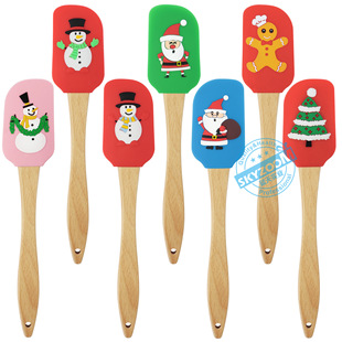 Cake Baking Tools Butter Scraper Silicone Cream Spatula Silicone Scraper Integrated Scraper in Stock