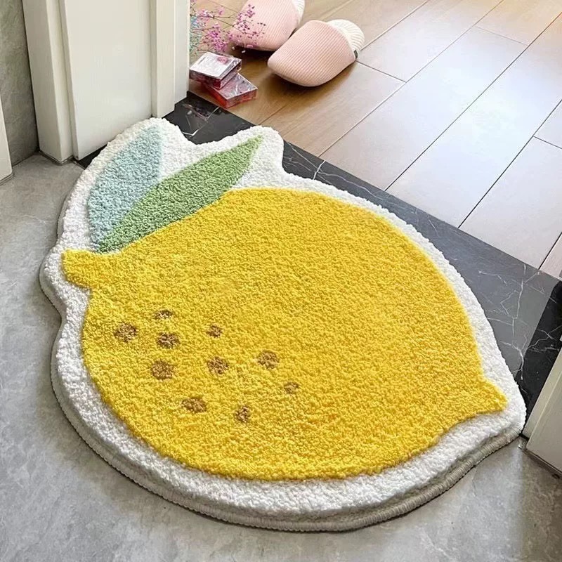小清新浴室防滑地垫加厚吸水仿羊绒地垫家用洗澡间门口脚垫可批发|undefined