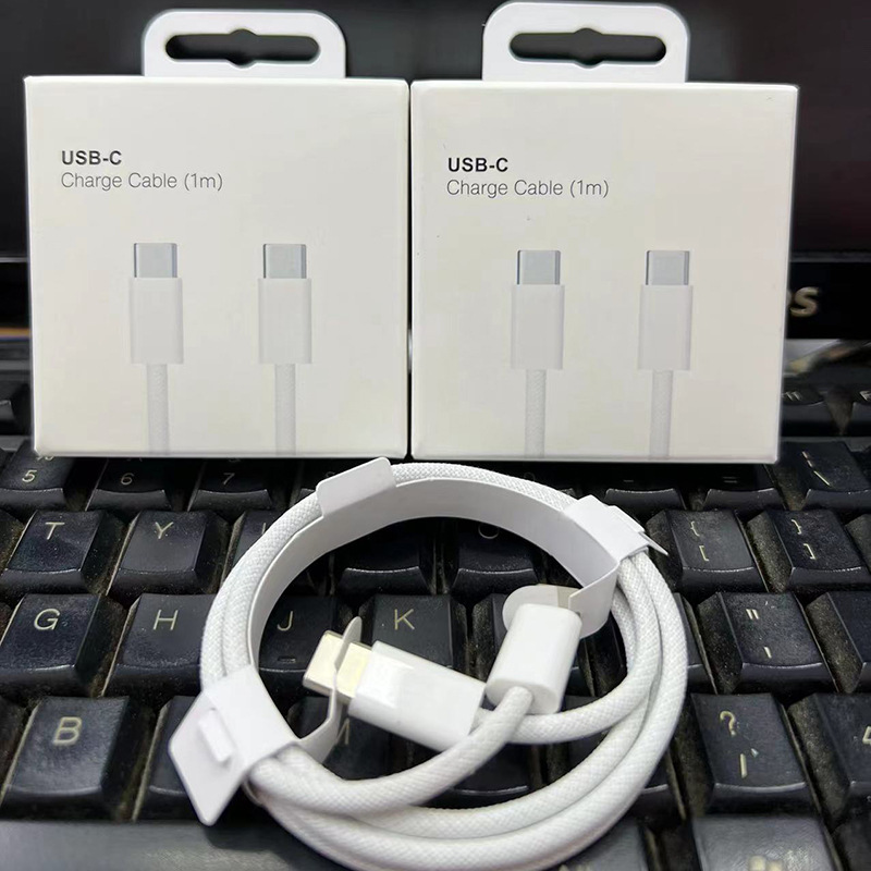 Doble tipo-C cable trenzado 66w super rápido cable de datos de carga para Apple iphone15 teléfono móvil iPad ordenador