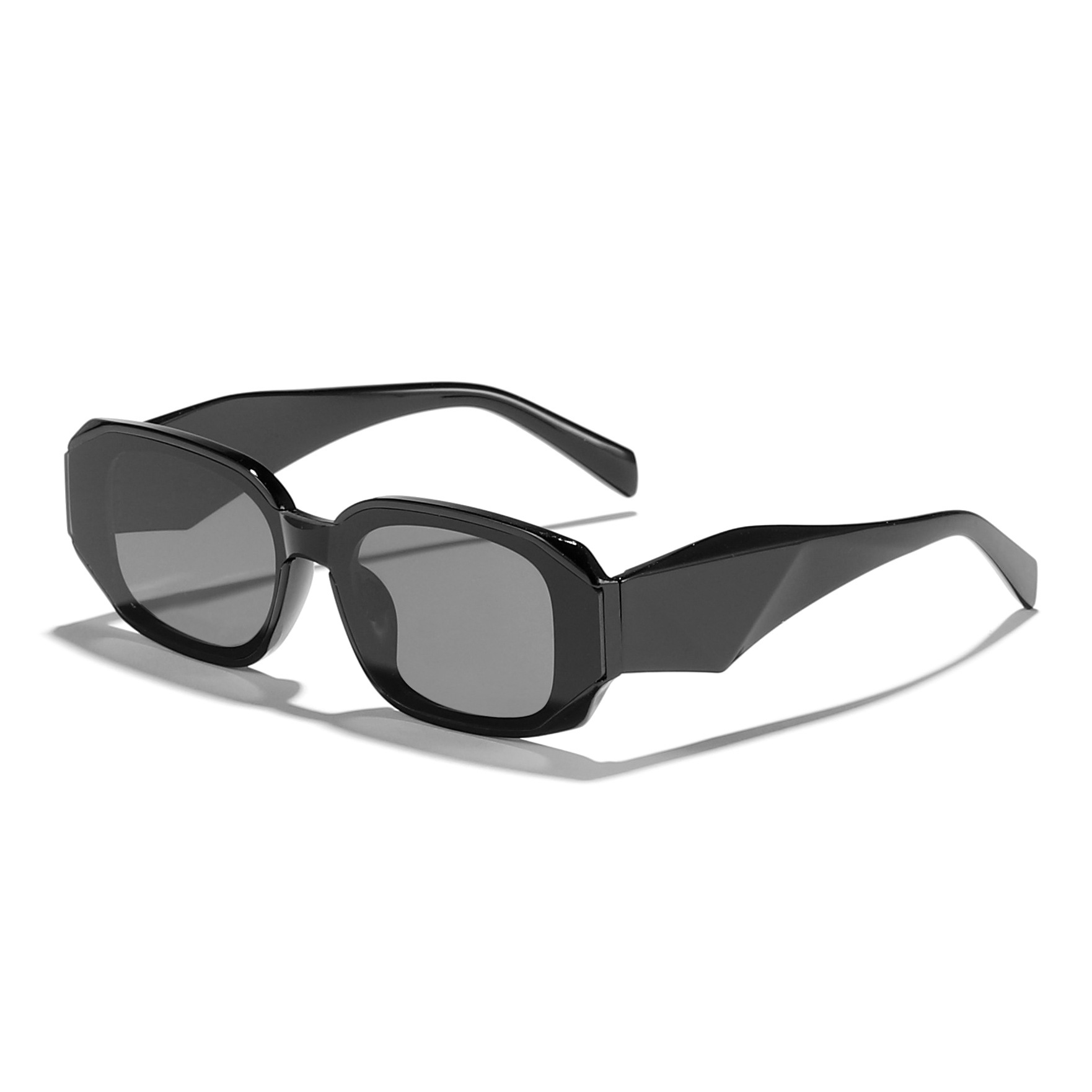 2024 Gafas de sol de ala ancha rectangulares retro europeas y americanas para hombres y mujeres