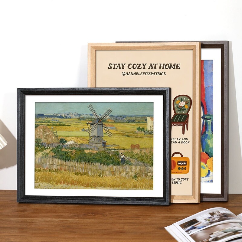 A4 poster frame, solid wood frame for wall hanging, large empty frame, A38 mounting frame 16inch frame size 4k photo frame display 18inch