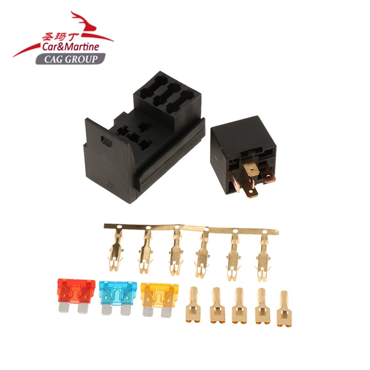 Высокотемпературный устойчивый держатель предохранителя мульти-канала для автомобиля с 3-ходовым предохранителем и 1 патрон предохранителя реле для РВ