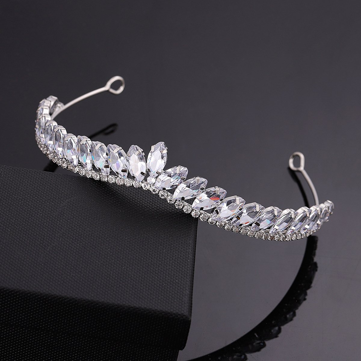 Cristal tridimensional ZIRCON decoración nupcial diadema reunir poesía marca nuevo ZIRCON nupcial tocado cumpleaños corona de la boda tocado