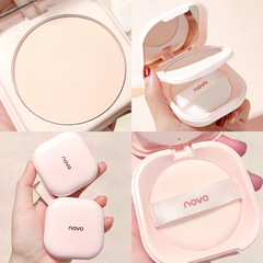 Novo Feather Satin Luxury Setting Makeup Powder Cake Natural Makeup Long-lasting Women's Powder Wet and Dry Matte Loose Powder