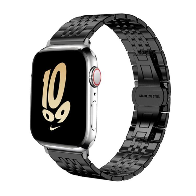 Para Apple Watch 38 - 49mm siete perlas correa de acero inoxidable sólido 20 / 22mm correa de metal