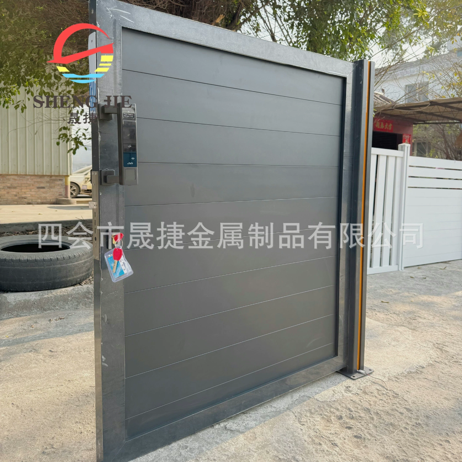 Ворота внутреннего двора на открытом воздухе кованые ворота Деревенская алюминиевая вилла садовая огражденная дверь из алюминиевого сплава