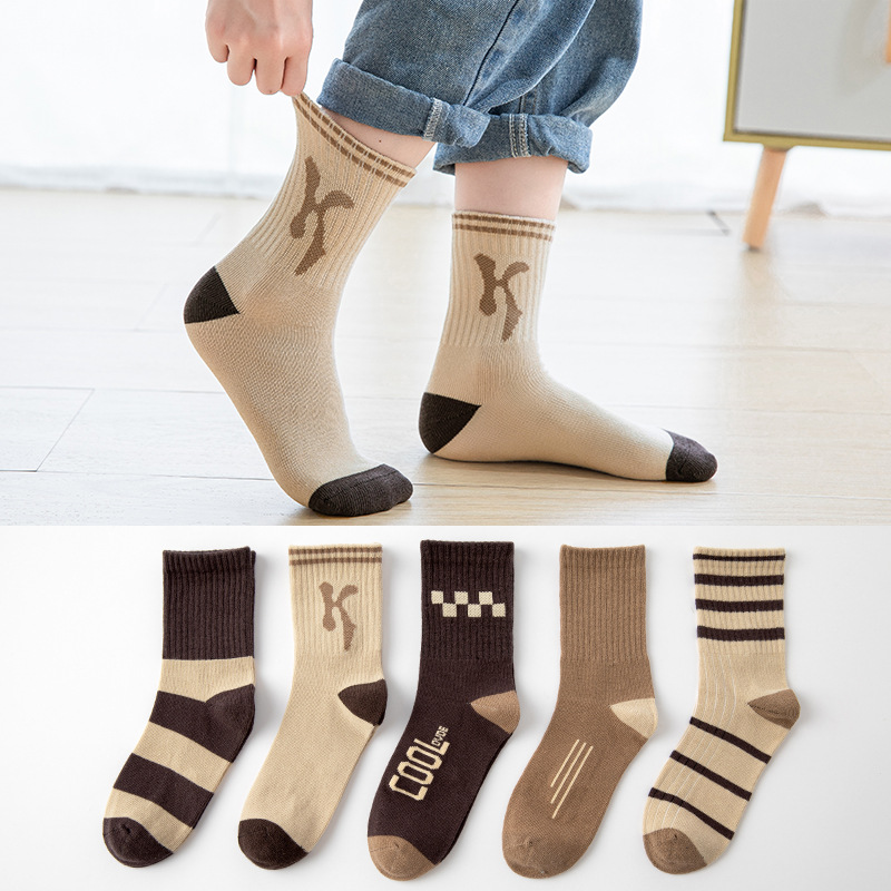 메일라드 스트라이프(뼈 없는 순면 5쌍)