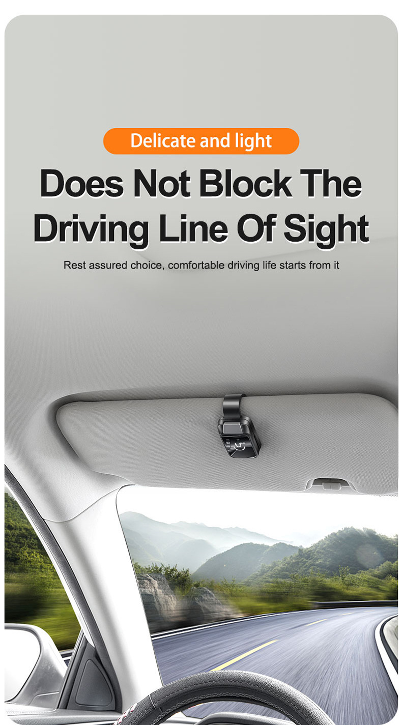 Cross-border 2025 new car glasses clip multifunctional sunglasses card storage clip sun visor creative storage clip