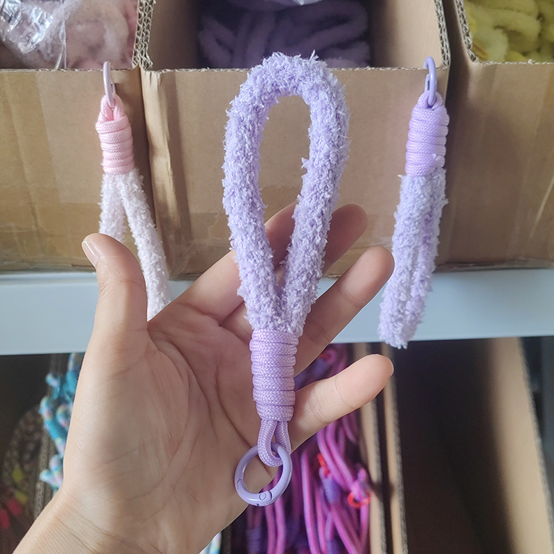 新しい色の手編みの蝶結びのキーホルダーの紐の学生のカメラのかわいいカップルのリュックサックの飾りの紐|undefined