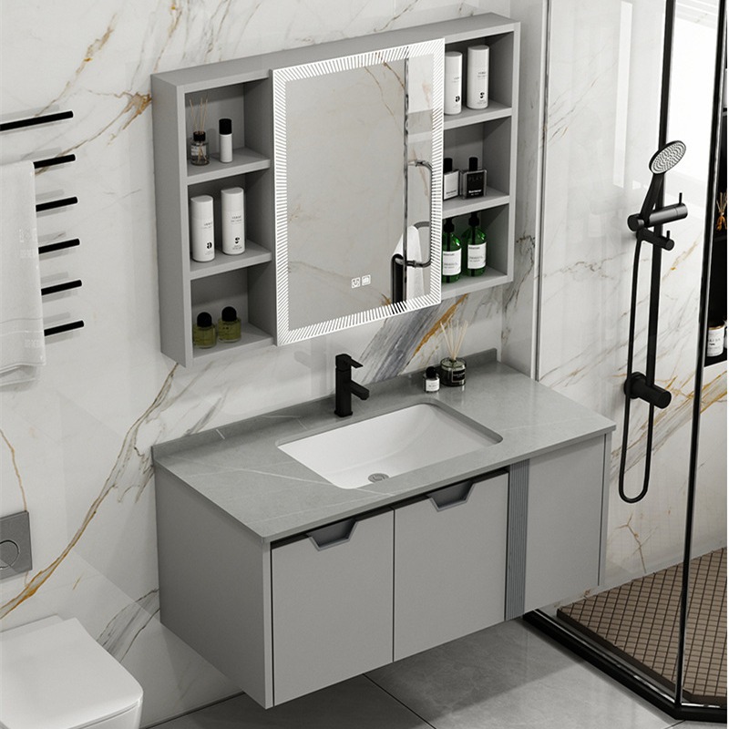 Nuevo gabinete de baño de panal de abeja grueso cerámica integral lavabo moderno simple lavabo