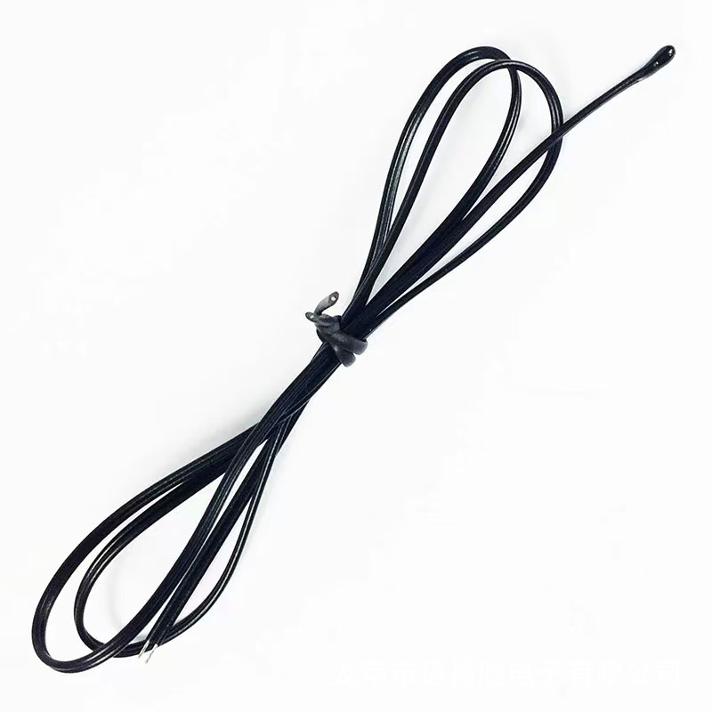 NTC热敏电阻温度传感测温小黑头小皮线 高精度 5K10K50K100K