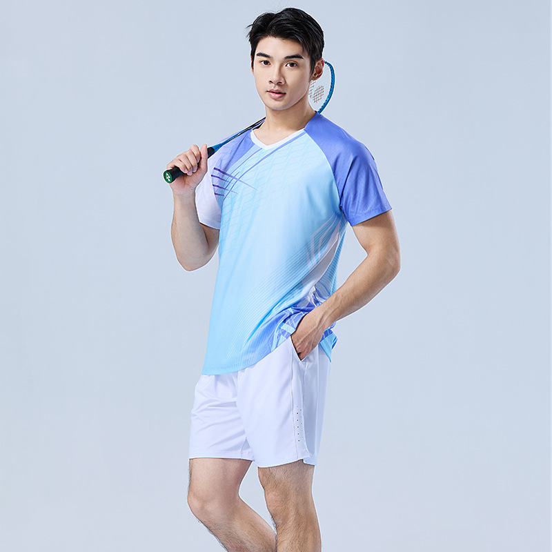 Nuevos trajes deportivos de bádminton se pueden imprimir ropa de entrenamiento ropa de voleibol de aire secado rápido ping-pong 1503