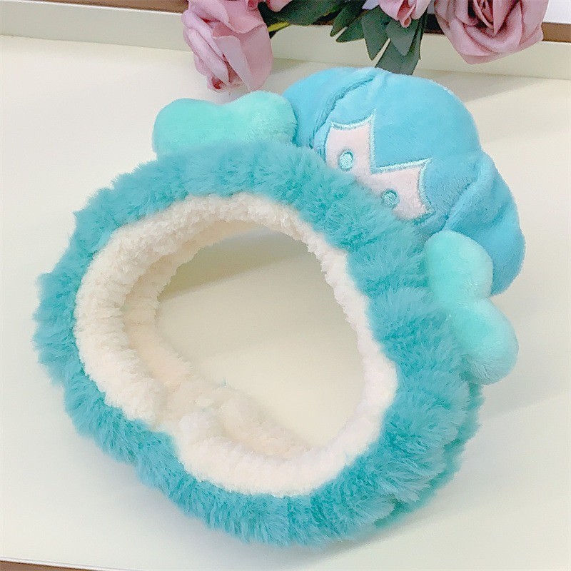 Lavado de la cara banda de pelo de moda femenina Coreana Red diadema roja estudiante dulce Linda máscara de maquillaje banda de pelo horquilla