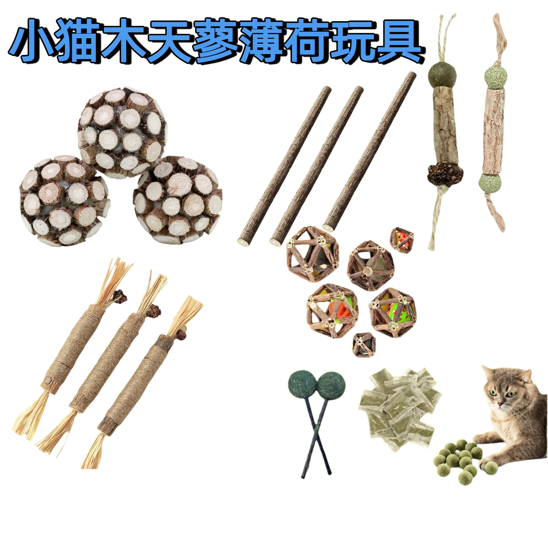 亚马逊跨境新品猫咪木天蓼薄荷玩具跨境商超热款小猫玩具