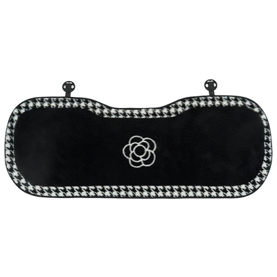 Car Seat Cushion Non-slip — Seat cushion, seat cover - rabbit-fur-houndstooth-edge-camellia-cushion-back-row-printed