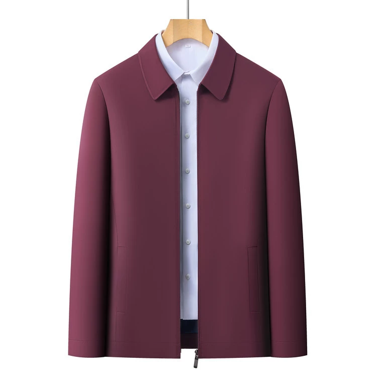 Autumn men's jacket for leisure, plus size, for middle age