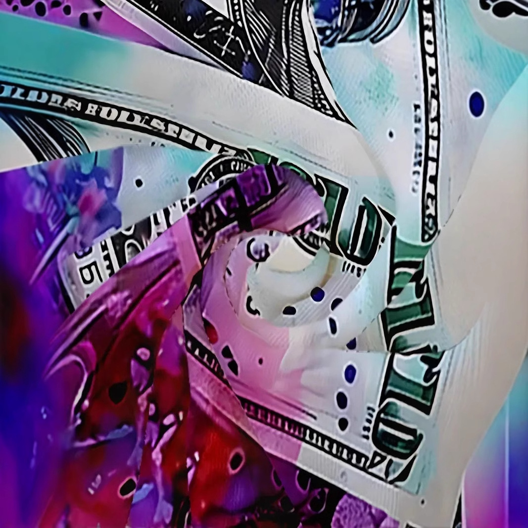 Billetes de colores abstractos estampados en 3D para hombre, malla suelta de verano, manga corta transpirable, cuello redondo, camiseta en stock