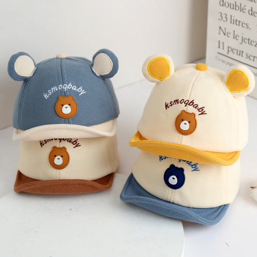 Spring and Autumn New Baby Hats 0-3-6-24 Months Peaked Hats Men's and Women's Baby Hats Autumn Children's Baseball Hats