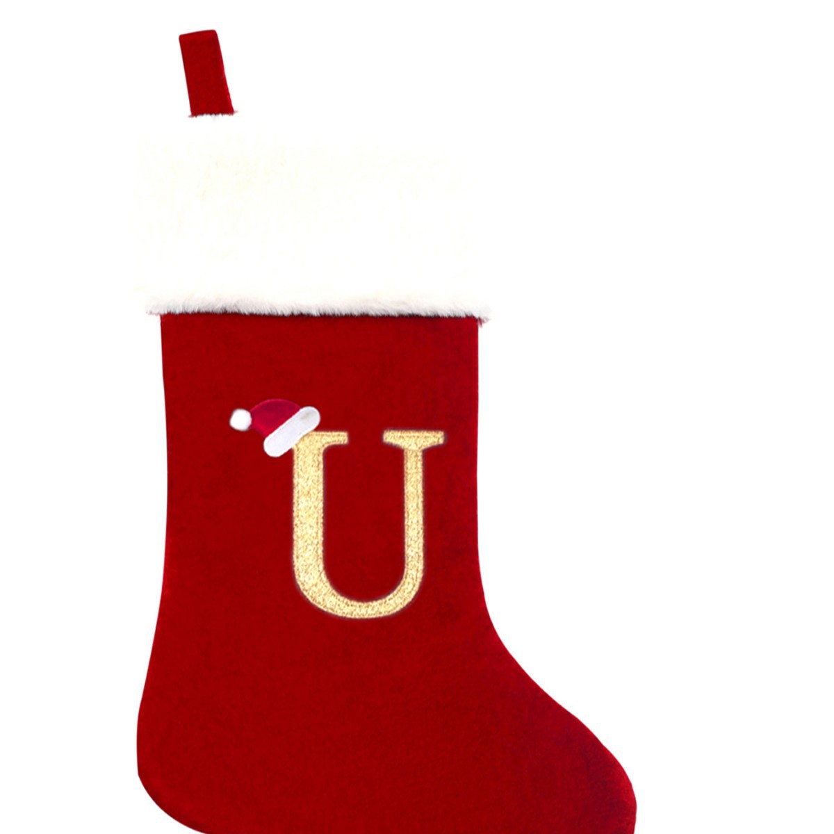 Nuevo calcetín de Navidad de letras nuevas ventas calcetines de Navidad decoración del árbol de Navidad colgante calcetines de letras de Navidad decoración bolsas de regalo de Navidad