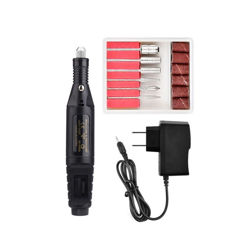 Máquina de pulido de uñas portátil USB tipo pluma herramienta de uñas eléctrica removedor de esmalte de uñas removedor de piel muerta transfronteriza