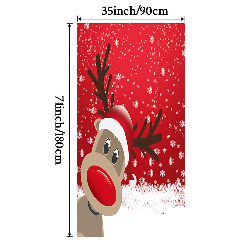 Lámparas de color de Navidad cubierta de tela decoración puerta de poliéster de alta densidad tela de fondo de Año Nuevo fiesta de puerta de entrada amueblado tapices