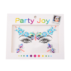 PARTY JOY face stickers resin diamond eyebrow stickers diamond eye stickers face stickers rhinestones dance music festival makeup face makeup