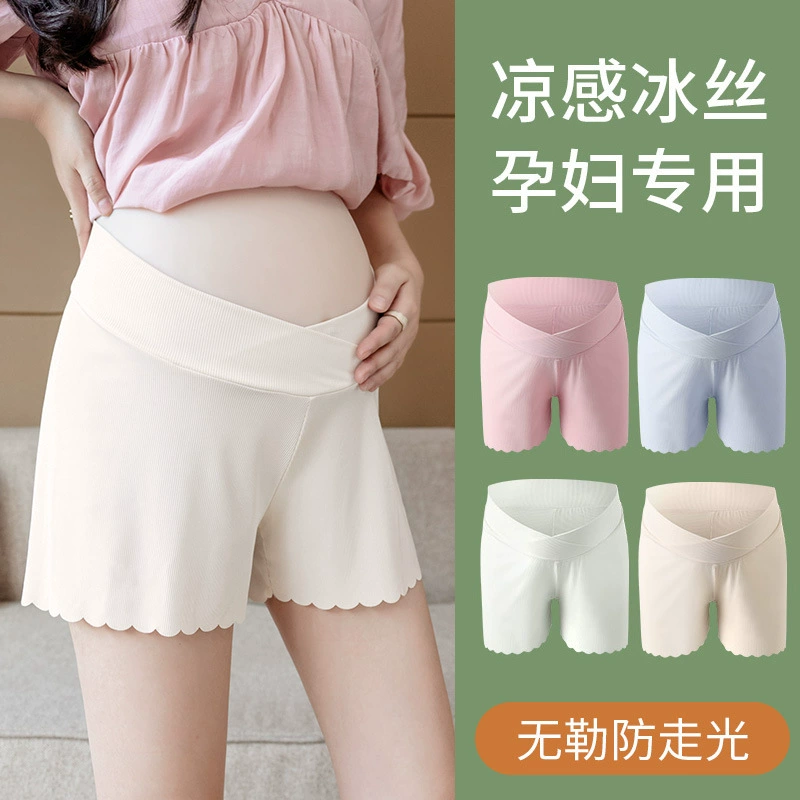 Весенне-летние тонкие свободные шорты для беременных, поддерживающие живот, женская верхняя одежда, тройные штаны, женские защитные штаны больших размеров с антибликовым покрытием
