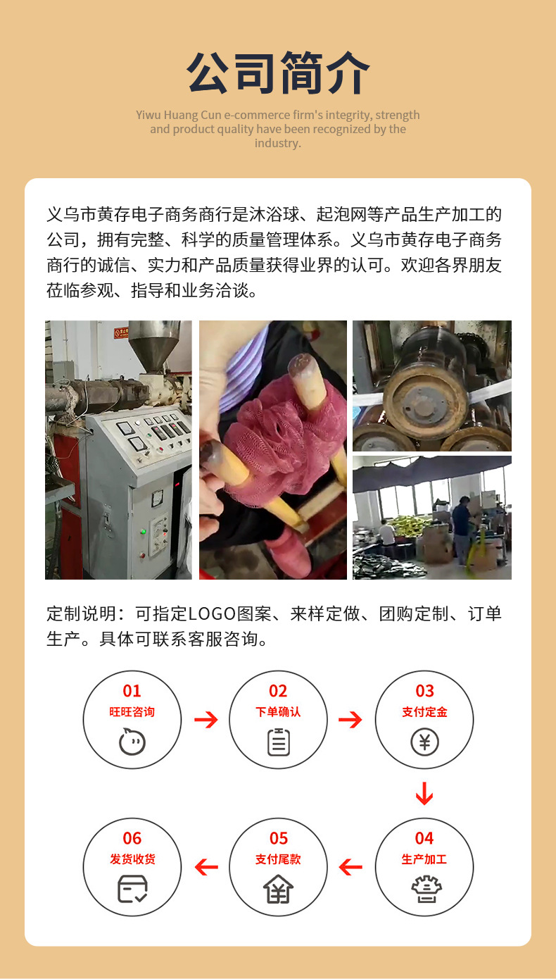 厂家批发洗浴用品纯色浴球