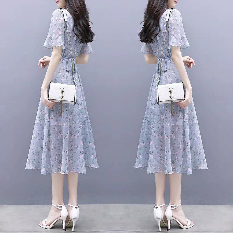 Платье из нефритового ледяного шелка в корейском стиле, новый летний сказочный ультра-сказочный стиль, утягивающее талию, элегантный французский стиль богини.