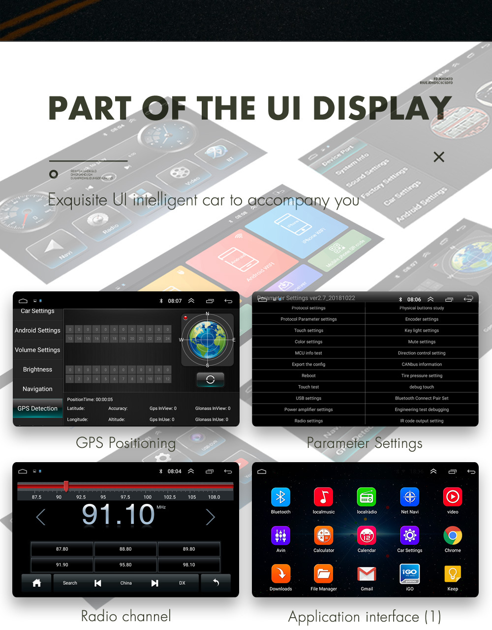 Export wholesale 7-inch 8-inch 9inch 10inch screen versatile universal Android car navigation reverse camera GPS all-in-one device