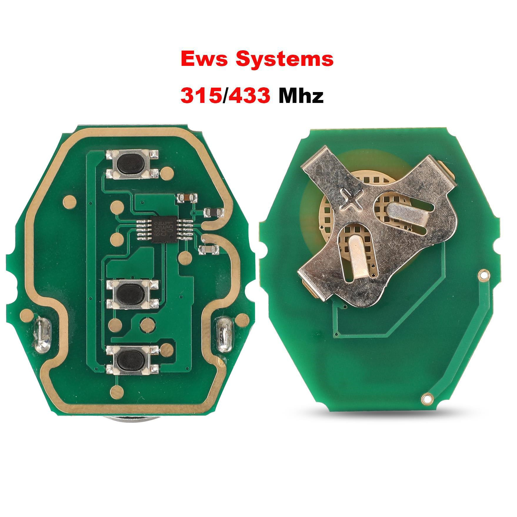 Suitable for Bmw Ews System 3-Key Straight Remote Control Car Key Circuit Board 433/315Mhz