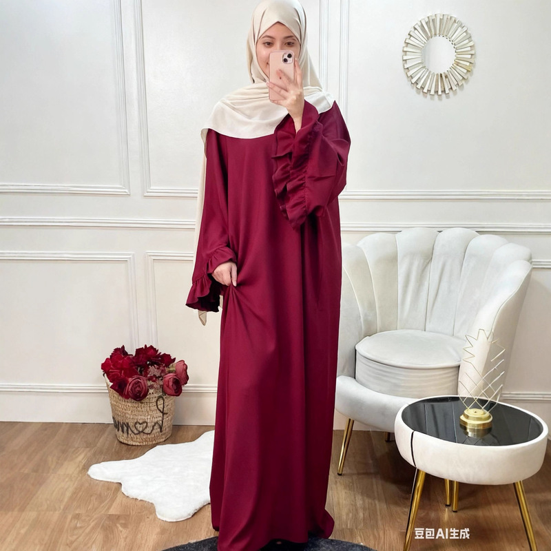 Abaya One-Piece Dress Robe Abaya, Can Be Worn for Daily Activities, Parties and Festivals, Elegant and Lively Abaya One-Piece Dress Robe Abaya, Can Be Worn for Daily Activities, Parties and Festivals, Elegant and Lively