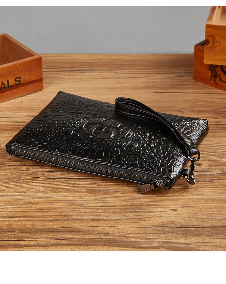 2025 Nei Krokodil Aktentasch fir Männer - Héichqualitativ PU Lieder Clutch Tasch, Moud Grousskapazitéit Organizer Tasch, Trendy Handtasch fir jonk Professioneller_voghion.com
