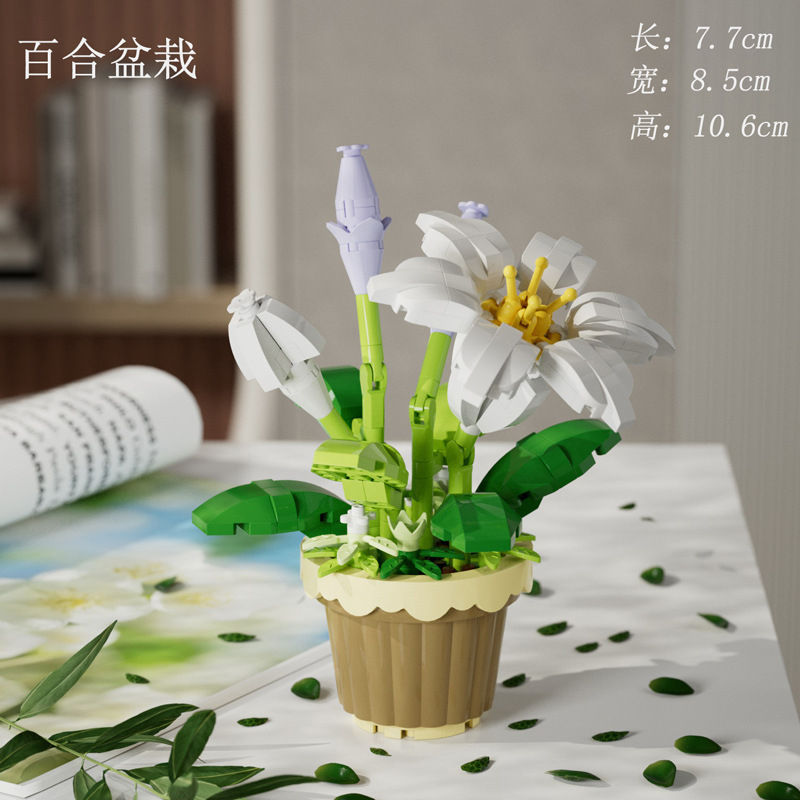 Compatible con micropartículas de Lego, flor eterna, día de San Valentín, día del maestro, bloques de construcción de rosas, juguetes de bloques de construcción de rompecabezas de flores