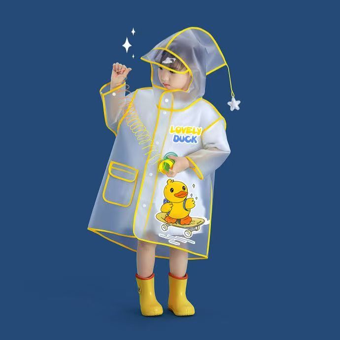 子供用レインコート子供の雨の日のレインコート防水レインコートの大きなつばの幼稚園の赤ちゃんのレインコートのかわいい漫画のレインコート|undefined