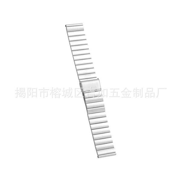[竹节片单保扣银色]