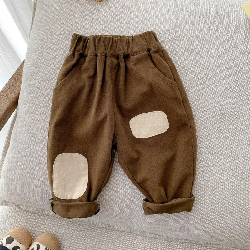 子供用カジュアルズボン春と秋の薄いタイプの男の子の純綿のゆったりした長ズボンの子供の赤ちゃんの韓国版の洋風の服装のズボン|undefined