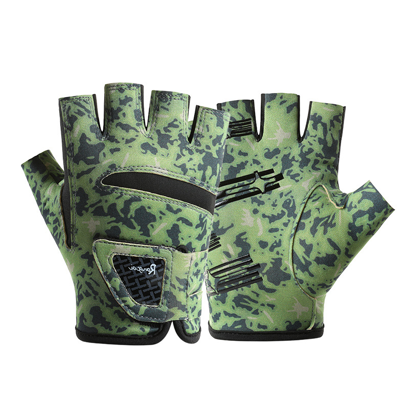 Nuevos guantes de pesca de verano para hombres y mujeres tirar XieLi anti-deslizante transpirable tres dedos fríos guantes de pesca anti-deslizante