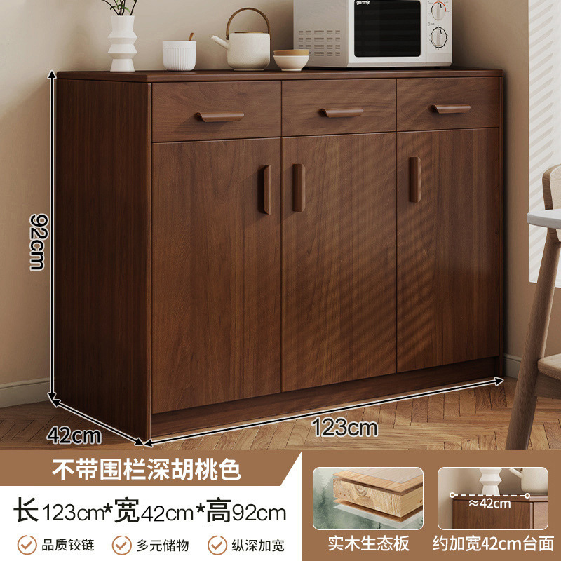Aparador de madera maciza, gabinete de té, gabinete de cocina, gabinete de almacenamiento de sala de estar, gabinete de almacenamiento, gabinete de almacenamiento contra la pared, gabinete bajo, gabinete de preparación