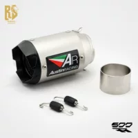 RS оригинальный подходит для Zhang Xue 500rr модифицированная выхлопная труба мотоцикла из углеродного волокна AR с тиснением матовый черный хвостовой срез 60