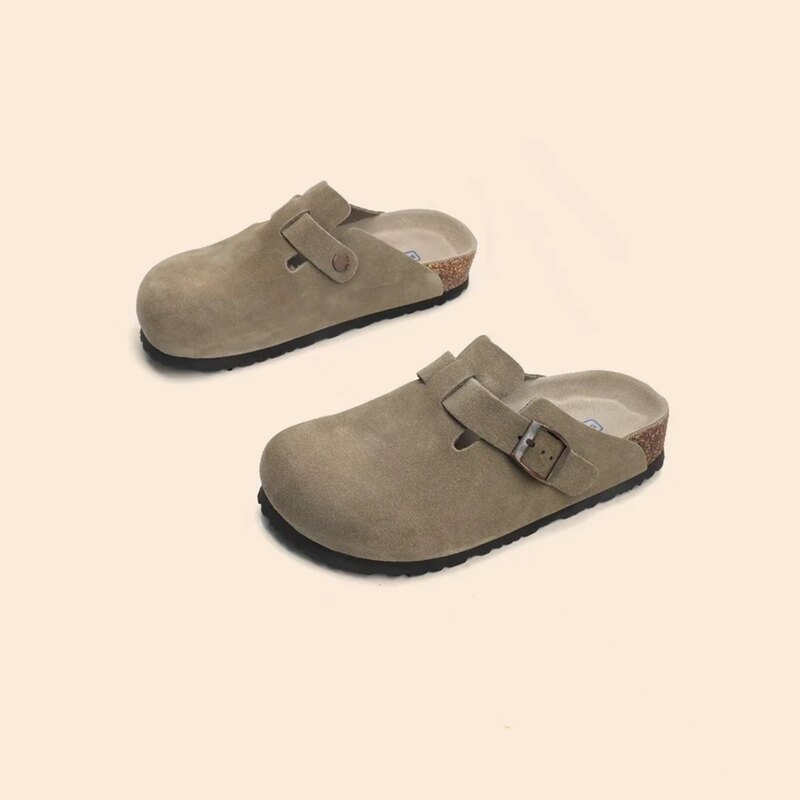 2026 New Half-Enclosed Birkenstock Shoes, Summer Cork Shoes, Breathable and Comfortable, Cowhide Cushion Shoes, Versatile Slippers 2026 New Half-Enclosed Birkenstock Shoes, Summer Cork Shoes, Breathable and Comfortable, Cowhide Cushion Shoes, Versatile Slippers