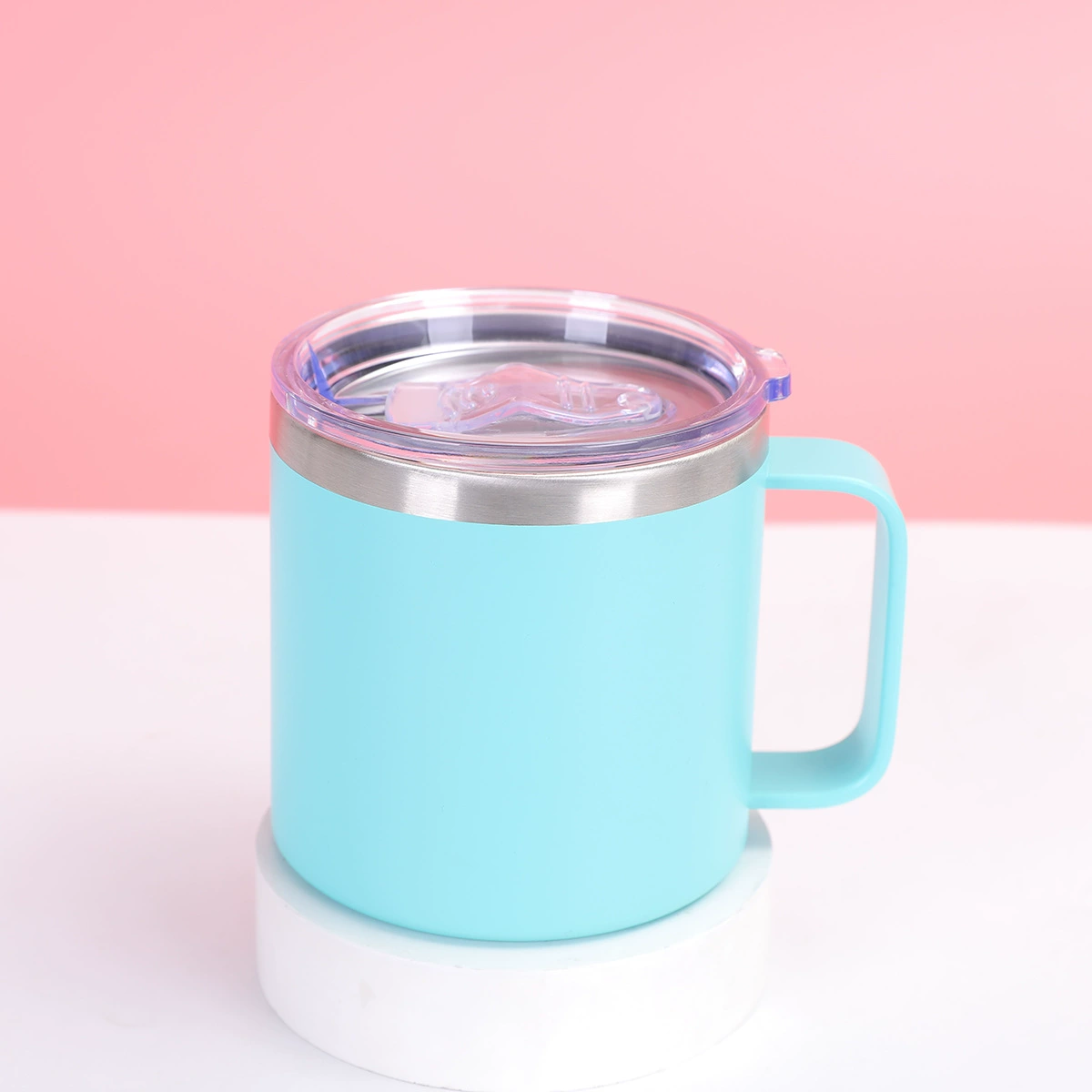Кофе чашка двойной слой ручка нержавеющая сталь, Amazon, 14 oz, оптовая