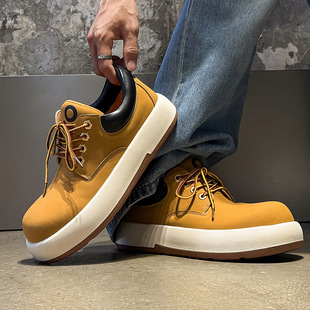 58123 Rhubarb Boots for Men and Women Thick-Soled Mountaineering Work Boots Boots Thick-Soled British Style Big-Toe Shoes
