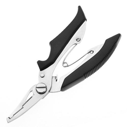 Card-mounted discount fishing tools multi-functional curved mouth fishing shears 717 Lua pliers powerful horse fish line scissors