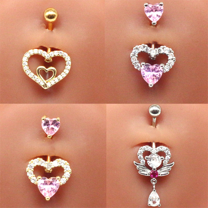 7g Weight Belly Ring Classification 1 Piece Quantity Holiday, Party Occasion 304 Stainless Steel, 316L Stainless Steel , Copper Material Heart Shape Pattern All Seasons Season Unisex Gender Streetwear Style Waterproof Non Tarnish, Surgical Steel, Plating Craft 1 Piece 304 Stainless Steel 316L Stainless Steel Copper Belly Rings Heart Shape Waterproof Non Tarnish Surgical Steel Unisex 6