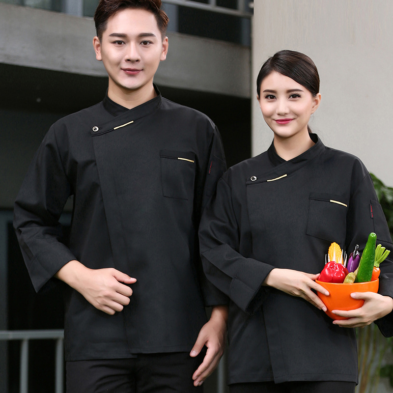 French chef overalls long sleeve men's hotel restaurant kitchen breathable sweat absorbent summer chef clothing short sleeve women wholesale