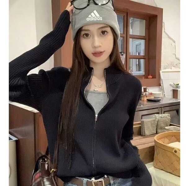 Black autumn sweater