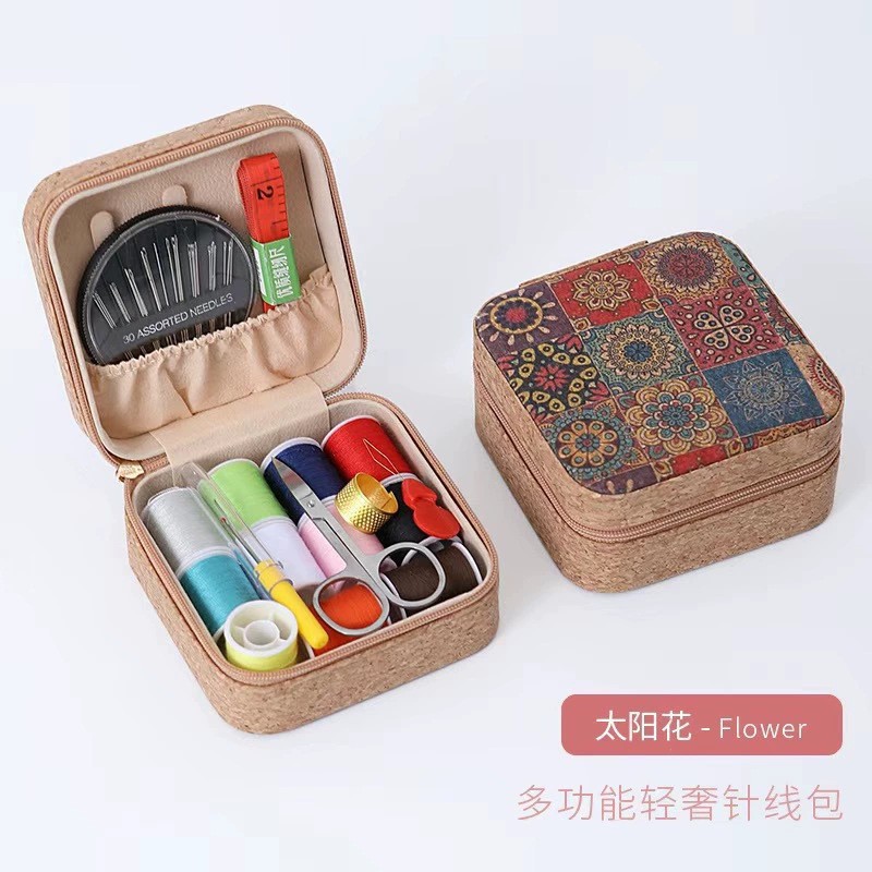 Kit de caja de aguja transfronteriza herramienta de coser doméstica aguja de coser de viaje portátil aguja de coser paquete de 27 piezas